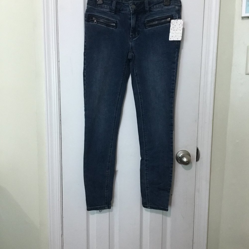 NWT Free People Baltic Blue Skinny Jeans Size 27